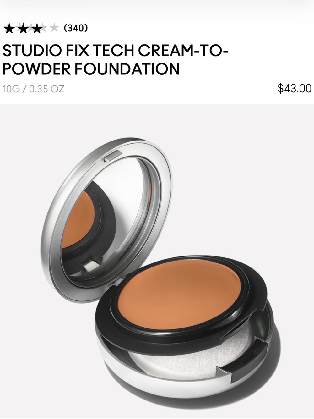 MAC Cosmetics Studio Fix Tech Cream-to-Powder Foundation - Medium Tan (NW25)